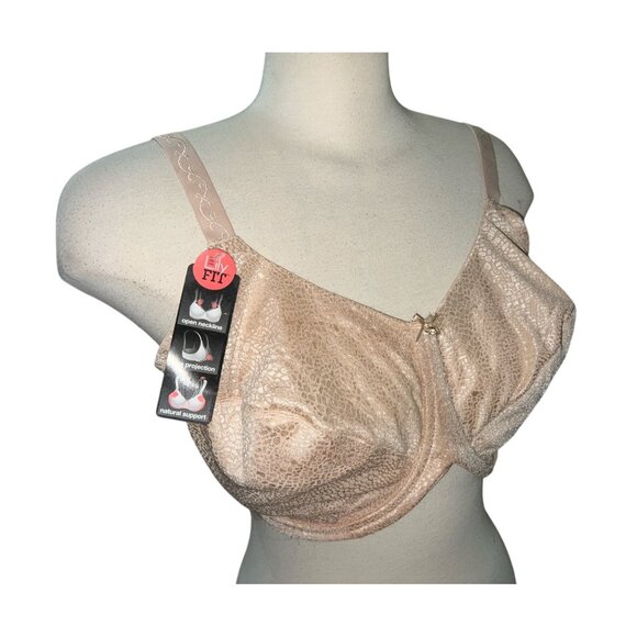 Lilyette Minimizer Bra Lightly Lined Straps Underwire Support Beige Sz 42DDD - Picture 2 of 8